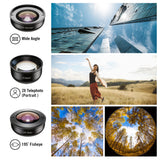 APEXEL 4K PROFESYONEL 5'İ 1 ARADA LENS KİTİ