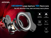 Apexel FL26 LensLıghit Makro Fotoğrafçılık Cep Halka Işığı