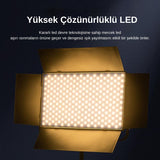 GDX P500C Bicolor Profesyonel İkili 300W LED Panel Video ve Fotoğraf Stüdyo Işık Seti