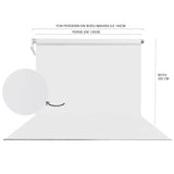 HS STÜDYO TEKNİK 135X200CM BEYAZ FON PERDESİ SETİ