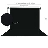 HS STÜDYO TEKNİK 270X580CM SİYAH FON PERDE SETİ VE ASKISI