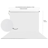 HS STÜDYO TEKNİK 65X120CM BEYAZ FON PERDESİ SETİ