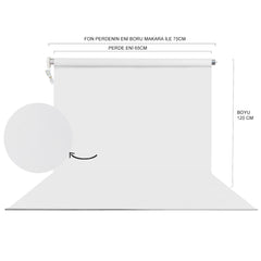 Stüdyo Teknik 65X120Cm Beyaz Fon Perdesi Seti