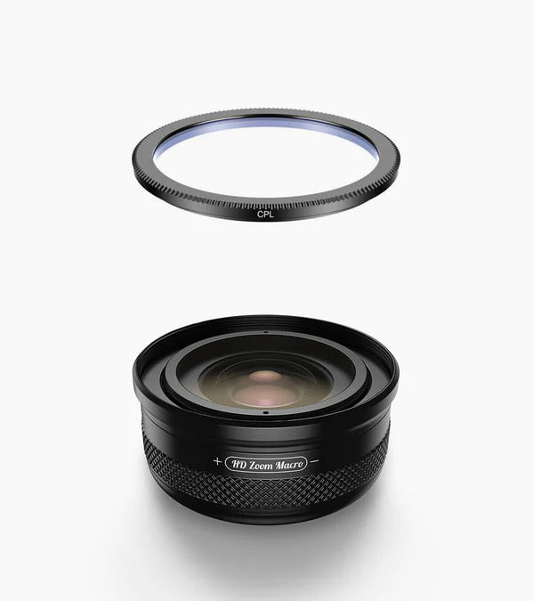 Apexel 10-20X Zoom Makro Lens+Halka Işık