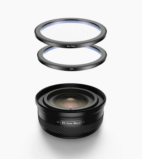 Apexel 10-20X Zoom Makro Lens+Halka Işık