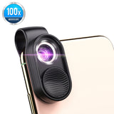 APEXEL 100X LED Cep Telefonu Mikroskop Lensi