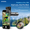 Apexel 10X Telephoto Lens&200mm Macro Lens Kit