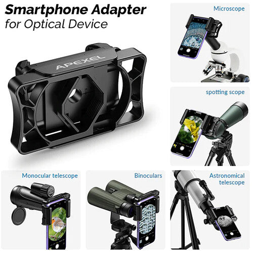 Apexel Dürbün/Mikroskop/Teleskop İçin Telefon Adaptör
