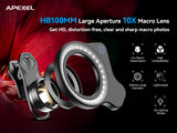 APEXEL FL26 LensLıghit Makro Fotoğrafçılık Cep Halka Işığı