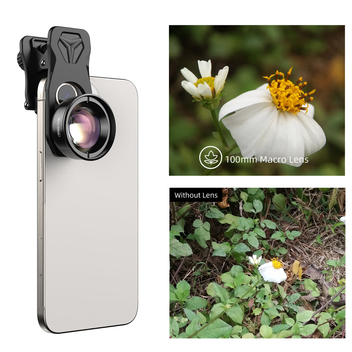 Apexel Klasik Cep Telefonu HD 100mm Makro Lens
