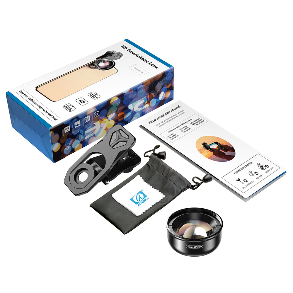 Apexel Klasik Cep Telefonu HD 100mm Makro Lens