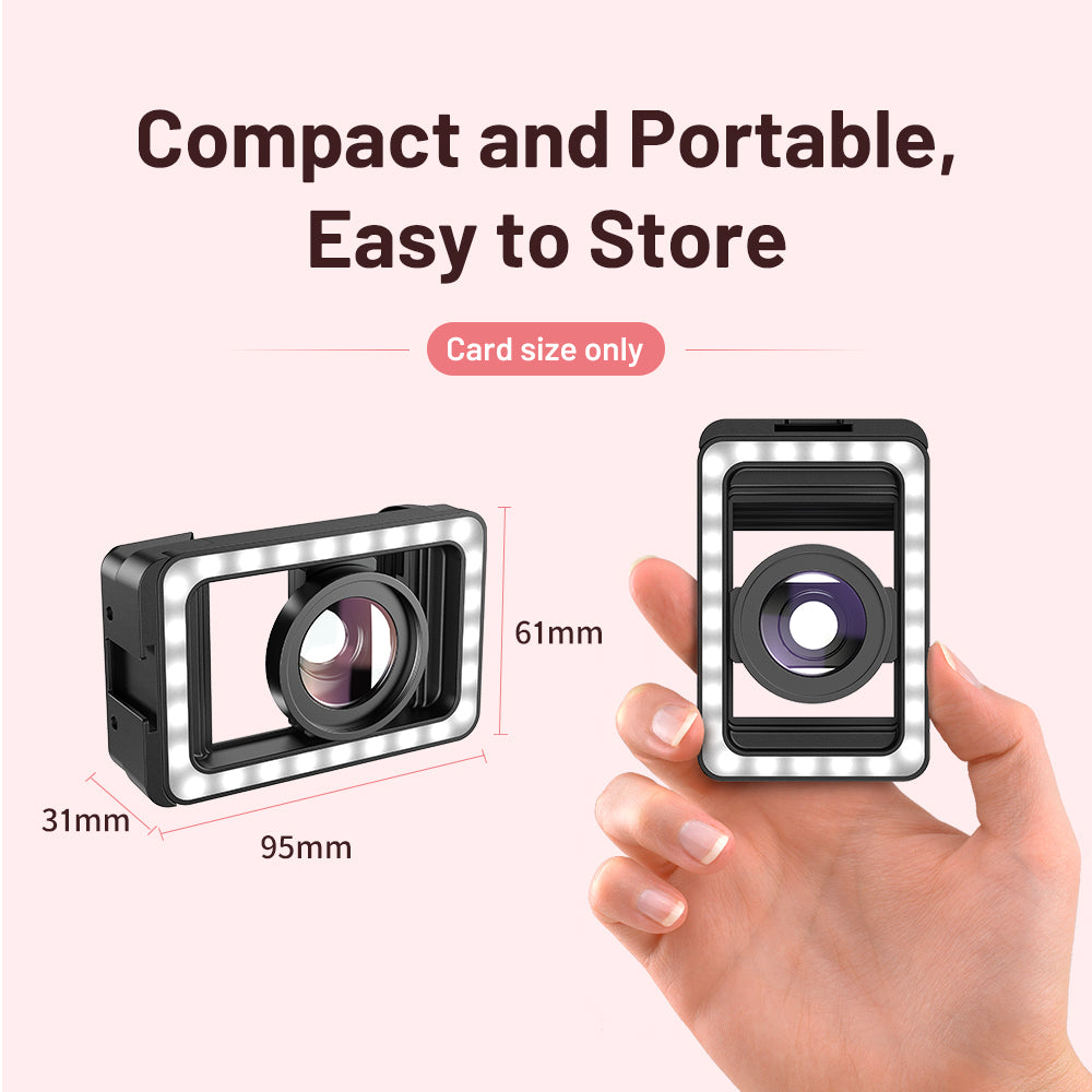 Apexel M15 Dolgu Işıklı Makro Lens