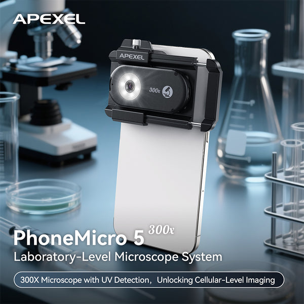 APEXEL PhoneMicro 5 Serisi 300X Mikroskop Lensi