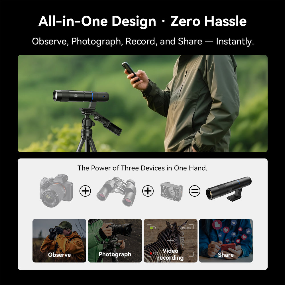 Apexel VisionMax Taşınabilir Akıllı Dijital Telefoto Lens