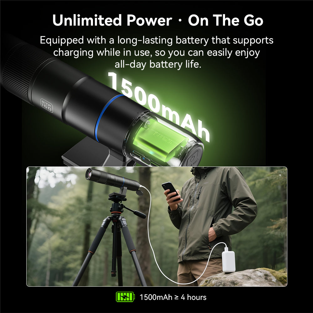 Apexel VisionMax Taşınabilir Akıllı Dijital Telefoto Lens
