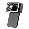 Apexel 3'ü 1 Arada Lens Klipsi ve Dolgu Işığı ile 100mm Makro Lens Kiti