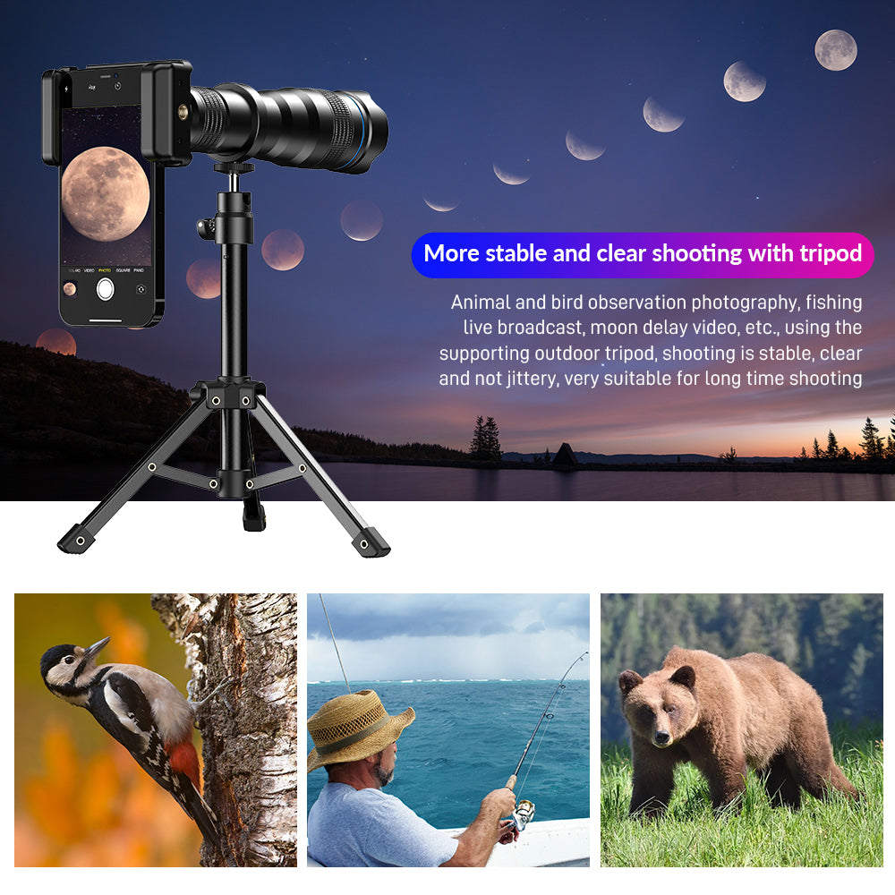 Apexel  36X Telefoto Akıllı Telefon Lens Kiti