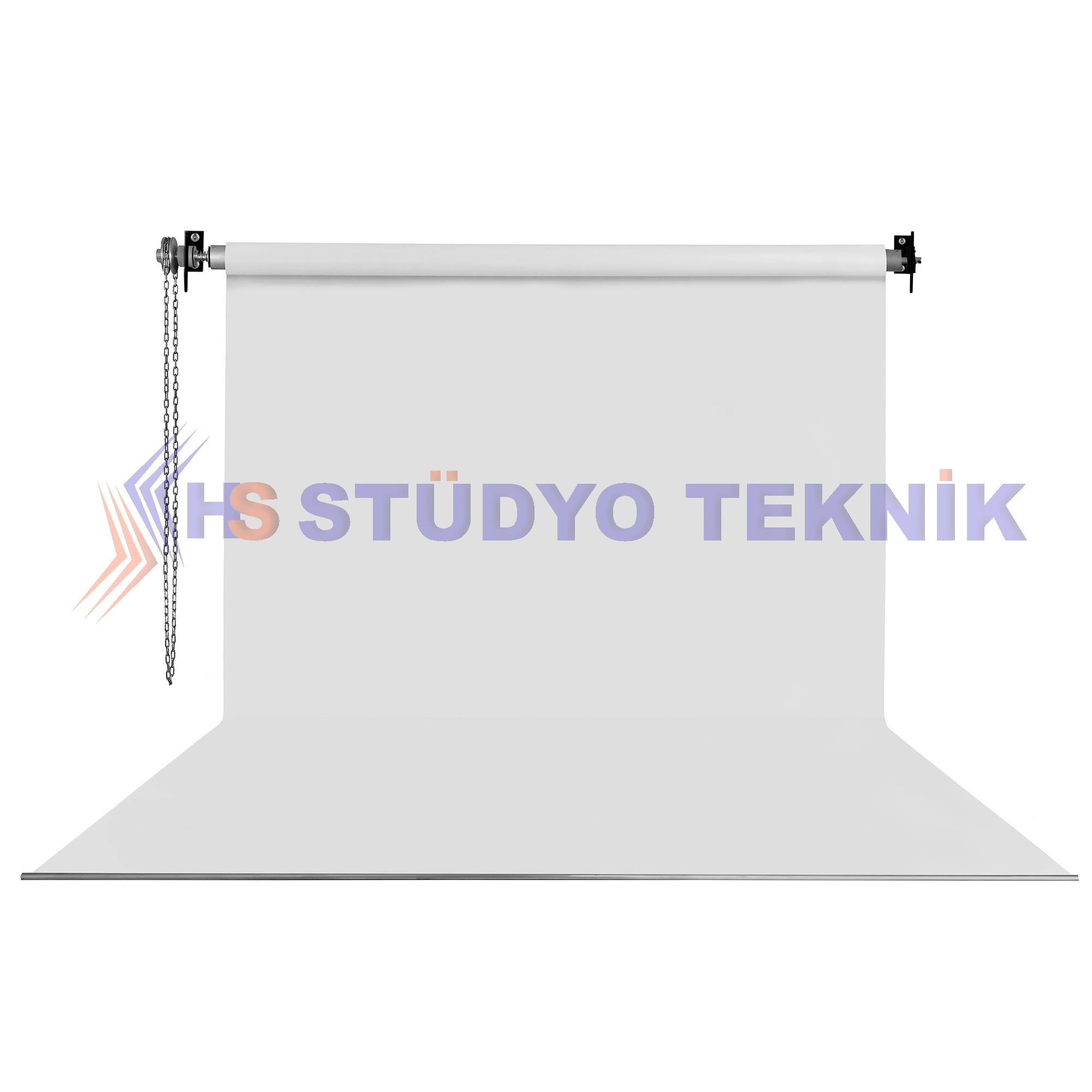270X580CM BEYAZ FON PERDE SETİ VE ASKISI