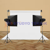 270X580CM BEYAZ FON PERDE SETİ VE ASKISI