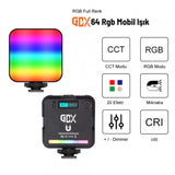 Gdx 64 Rgb Led Mıknatıslı Mobil Video Işığı
