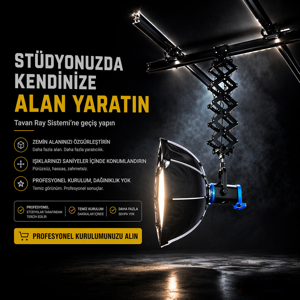 Stüdyo Teknik İkili Ray Sistemi Seti