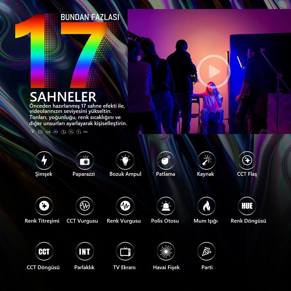 Neewer RGB1 Manyetik El Tipi LED Işık Tüpü