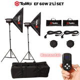Tolifo EF 60w Led Video Işığı 2’li Soft Box’lı Çantalı set