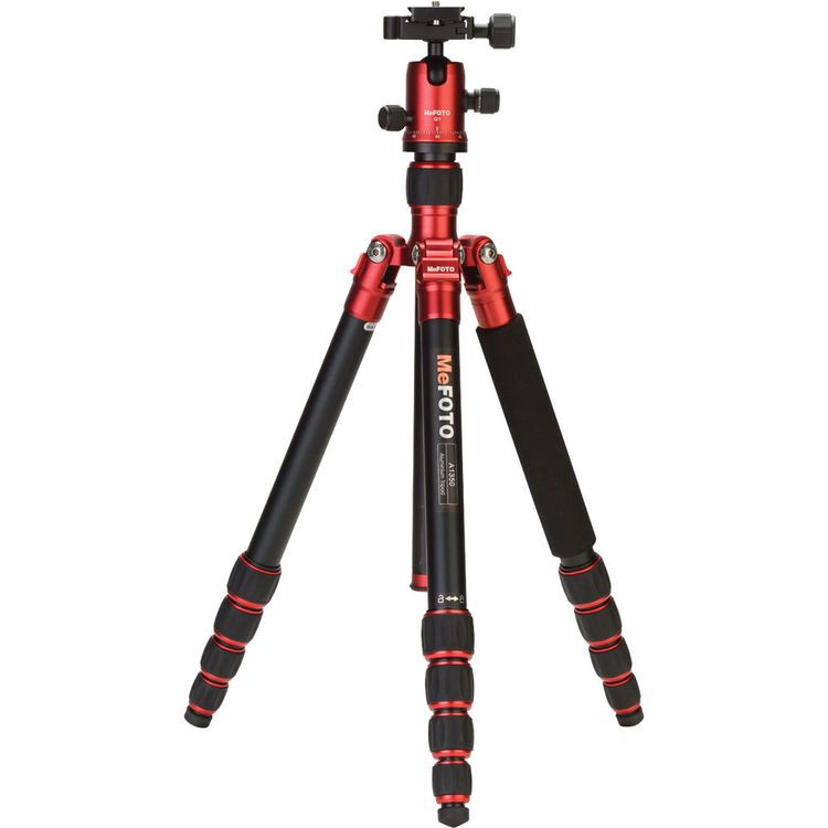 Benro%20MeFOTO%20A1350Q1R%20RoadTrip%20Aluminum%20Travel%20Tripod%20Kit%20(Red)